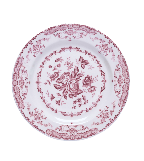 Floral Vintage Inspired Rose Dessert Plate