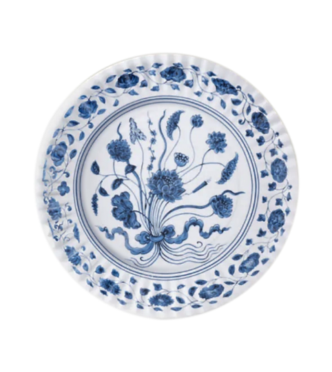 Dinner Plate Poinsettia Toile